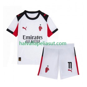 Jalkapallo Pelipaidat/Peliasut AC Milan Christian Pulisic 11 Lasten Vieraspaita 2025-2026 Lyhythihainen